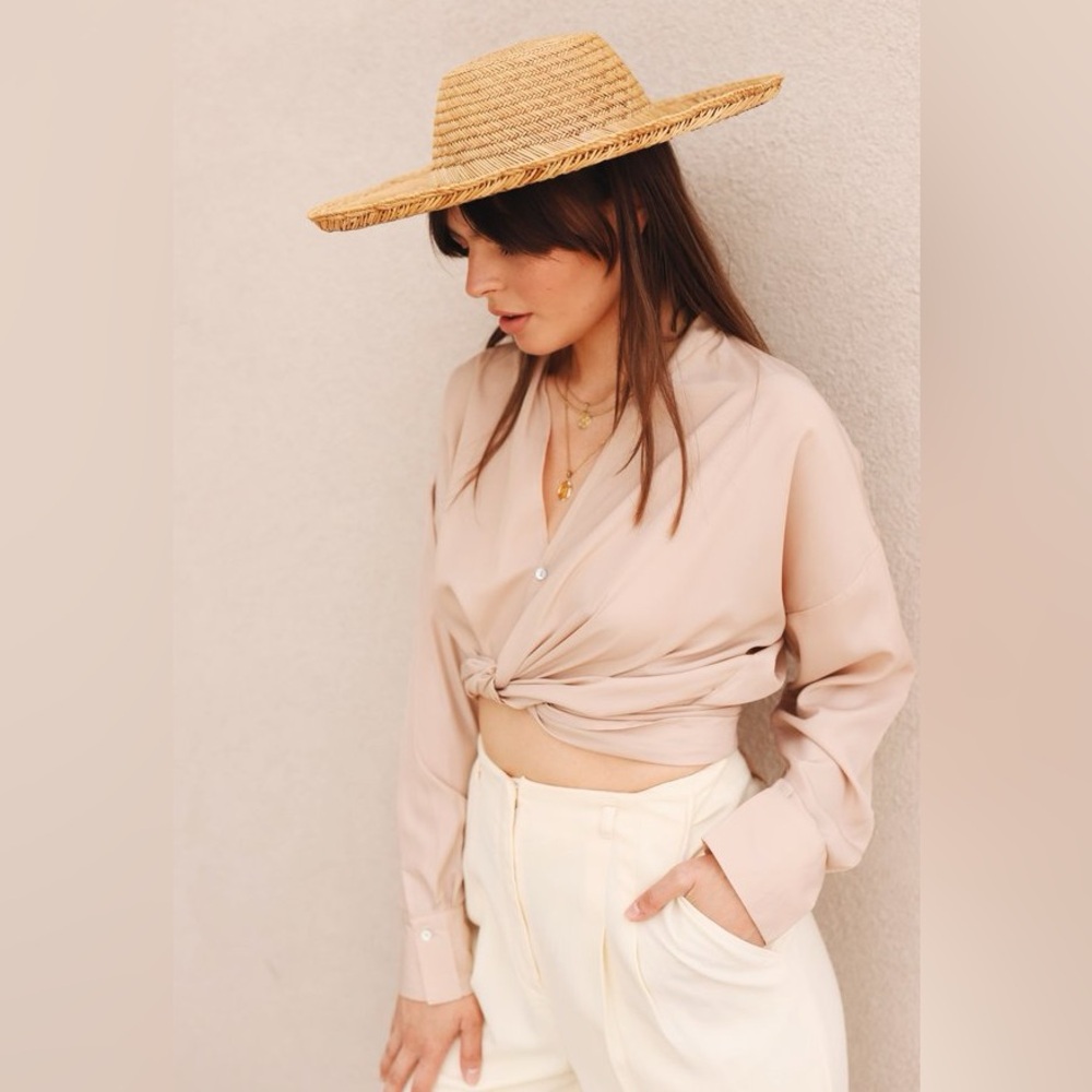 Lucy Paris Tie-Front Blouse - Picture 3 of 10